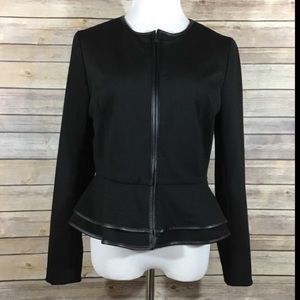 Cynthia Rowley Women's Full Zip Up Peplum Blazer